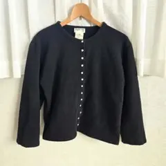 ①agnes b.　カーディガンプレッション サイズ38　ブラック　日本製