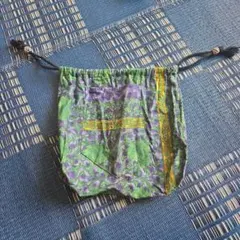 花柄　ハンドメイド　巾着袋