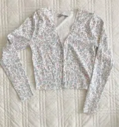 【美品】ZARA 小花柄カーディガン M