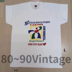 90年代 USA製 ヴィンテージ　古着　Tシャツ【L】ホワイト 白のサムネイル