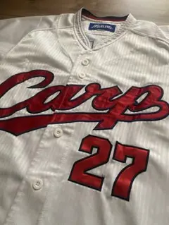 広島カープ　赤なのにCARP ミズノ　ホーム　會澤翼 Oサイズ ハイクオリティ 広島東洋カープ 會澤翼 【ホームなのに赤‼️】限定ユニフォームO（XL