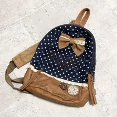 平成女児y2kギャル森ガールウィッシュコア リボンレースドット猫柄