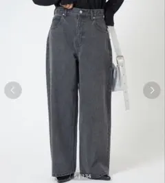 チャオパニックティピー　every denimワイドデニムパンツ グレーのサムネイル