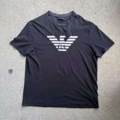 10s Emporio Armani 両面 イーグルロゴ Tシャツ ブラックのサムネイル