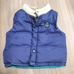 mou jacoton ボア襟付きダウンベスト 95cm未満