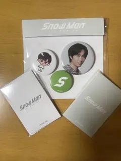 SnowMan 韓国限定シール付POPUP 缶バッジ/フォトカードAB 阿部亮平
