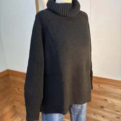 リブニット長袖黒