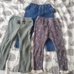 バディーリー　長ズボン　デニム　パンツ　レギンス　セット　80　90