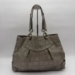 COACH コーチ トートバッグ クロコ型押し グレー Y2K アシュレイのサムネイル