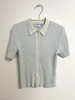 値下げalexanderwangリブニット ポロシャツ ピンク クロップド XS