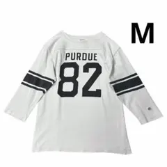 チャンピオン ランタグ フットボール Tシャツ M 白 墨黒 染み込みプリントのサムネイル