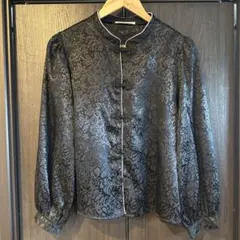Ailey by w closet チャイナボタン シャツ ブラウス 花柄