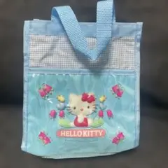 Hello Kitty ミニトートバッグ ブルー　当時物　1999 キティ