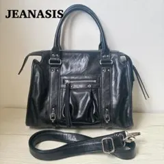 【極美品】ジーナシス アンティークフェイクレザーボストン ショルダーバッグのサムネイル