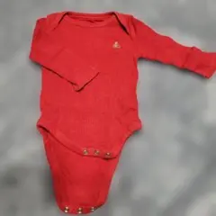 ギャップ リブ編みロンパース 6-12ヶ月 レッド 70cm程度