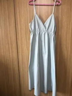 グリーンパークス　フェイクレザーワンピース　グリーン