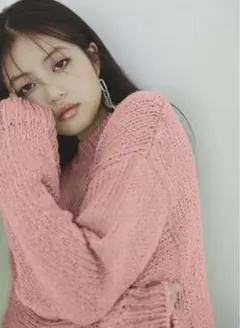 新品未使用　GRLグレイル　今田美桜 ロービングヤーン　ニット　トップス　ピンク