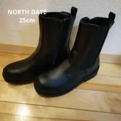 NORTH DATE サイドゴアブーツ ブラック 折りたたみスパイク付き