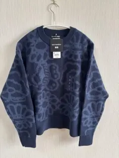 UNIQLO✖️ marimekko ラムクルーネックセーター　ネイビーMサイズ
