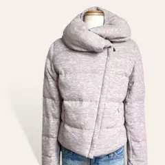 ❤️美品 クロシェ ベージュ ボリュームショールカラー ダウンジャケット 2・Ⅿのサムネイル