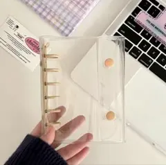 A7 ファイル　シール帳　リフィルケース 　透明　推し活　バインダー　6穴