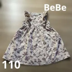 BeBe 花柄ノースリーブワンピース 110
