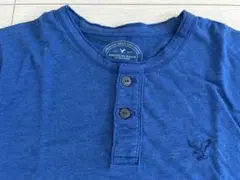 American Eagle ボタン付きTシャツ S ブルー