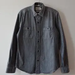 RRL グレー ストライプ 長袖シャツ M - メルカリ