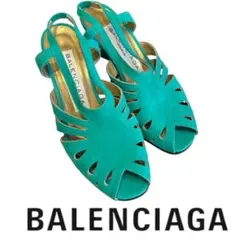 希少 BALENCIAGA 【美品】バレンシアガ サンダル グリーンのサムネイル