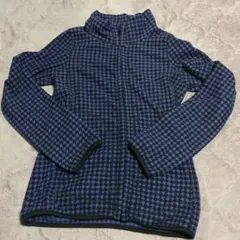 ユニクロ　マイクロフリースジャケット 紫黒　M 細身