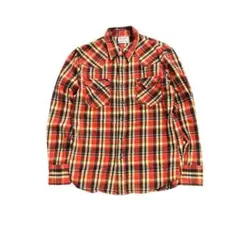 7AS1 【wrangler】ウエスタンシャツ　チェック　アメカジ　古着used