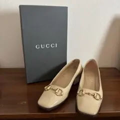 GUCCI グッチ　ホースビット シューズ　ベージュ イタリア製　35Cのサムネイル