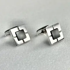 BVLGARI カフリンクス スクエア シルバー ブルー - メルカリ