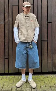 OLD UNIQLO半袖シャツ　チェック　ボックス　短丈　cityboy