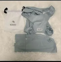 Konny 抱っこひも ライトブルー 収納袋付き　メッシュ　S
