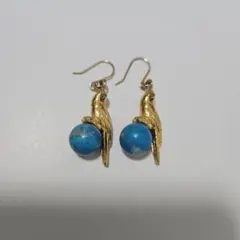 金色の鳥デザイン ピアス