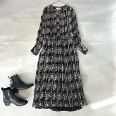 イザベルマランエトワール♡シルク100% プリントロングワンピース サイズ36