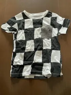 チェック柄ポケットTシャツ