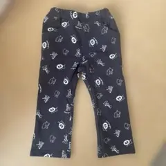 moujonjon アニマル柄 パンツ ブラック