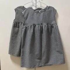 110㎝＆130㎝　ノースリーブ　チェックワンピース