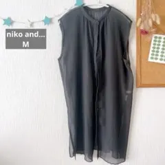 niko and... 2WAY楊柳チュニック　チャコールグレー　M