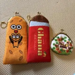 LOTTE ロッテ お菓子 ポーチ 3点セット　ガチャガチャ