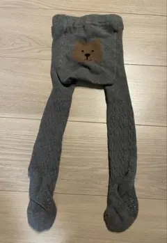 美品babygap ブラナンベアクマ刺繍 グレー ベビータイツ 12-24ヶ月