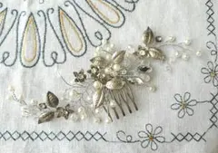 【お値下げ】エレガント ヘッドドレス シルバー