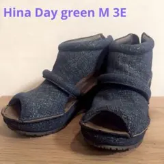 本日限定お値下げ中 Hina day green デニム ウェッジソールサンダルのサムネイル