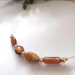 ワイヤーネックレス ゴールドネックレス チョーカー ハンドメイド
