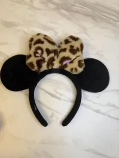 ミニーマウス ヒョウ柄カチューシャ
