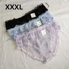 【3XL3枚】レディースショーツ まとめ売り 3XL パンツ レース(H763)