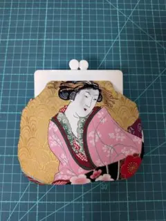 和風がま口ポーチ