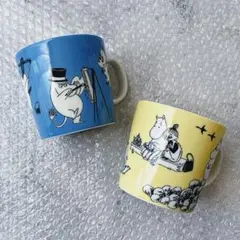 ARABIA アラビア ムーミン K-Cityマーケット マグ ブルー イエロー